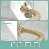 Amazon.com: Mcrbeay Gold Shower Curtain Rod Curved, Adjustable 40-72 ...