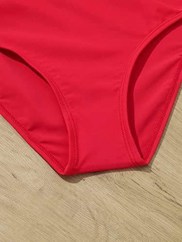 WDIRARA Girl's Strawberry Print Bikini 3 Piece Swimsuit Cute Bathing Suits with Beach Skirt4