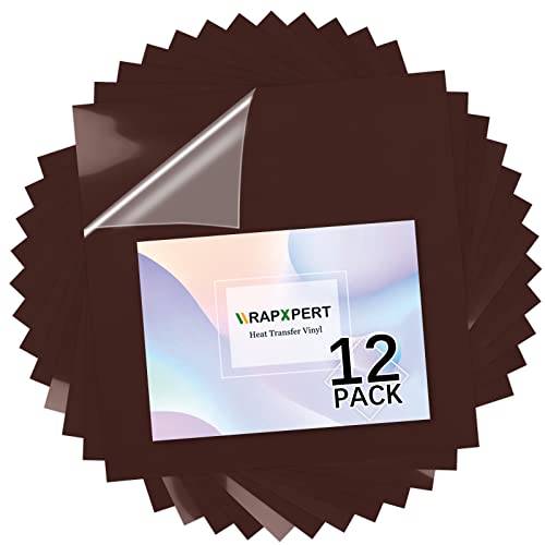 Brown Htv Heat Transfer Vinyl Bundle - 12 Sheets (12" X 10") Brown Htv Vinyl, Pu Iron On Vinyl For Heat Press Machine #TOP7