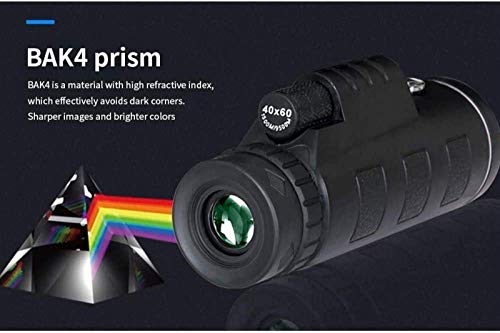 Telescopio monocular portátil con brújula y trípode miniatura 6