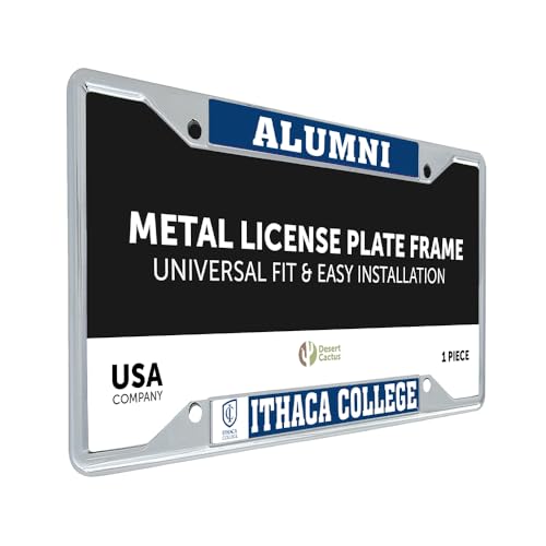 Desert Cactus Ithaca College Car Accessories Bombers Metal License Plate Frame and Tag Holder for Front or Rear of Car (Alumni)