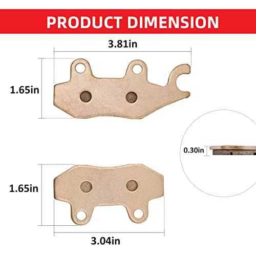 Brake Pads Front Rear Sintered For Yamaha Rhino 700 Yxr700 2008-2013, Oem# 5B4-W0045-00-00 5B4-W0045-10-00 #TOP6