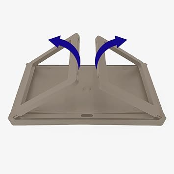 Deconox Katlanabilir Yatak Üstü Laptop Sehpası ve Kahvaltı Masası - Tablet ve Telefon Standlı Çok Amaçlı Portatif Çalışma Sehpası (56x36x26 cm) (TOPRAK)