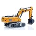 wheelfun 1/50 RC Excavator K970 Engineering Vehicle Remote Control Electric Lifting Digger Metal Bucket Tracks Light Sound RTR Battery Hobby Grade Model for Adult Hobby
