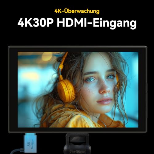 Portkeys HD7T Kamera Feld Monitor 7\ Touchscreen 1000 Nits Helligkeit Monitor mit Schnellwahltasten für DSLR Kamera