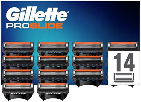 Gillette ProGlide Razor Blades Men Pack of 14 Razor Blade Refills with Precision Trimmer, 5 Anti-Friction Blades
