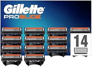 Gillette ProGlide Razor Blades Men Pack of 14 Razor Blade Refills with Precision Trimmer, 5 Anti-Friction Blades