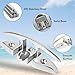 316 Stainless Steel Boat Cleats 5 Inch, Marine Grade Dock Cleats with Stainless Steel Bolts Fastener, Boat Dock Cleats Folding Dock Cleats for Deck and Boat (4 Pack)