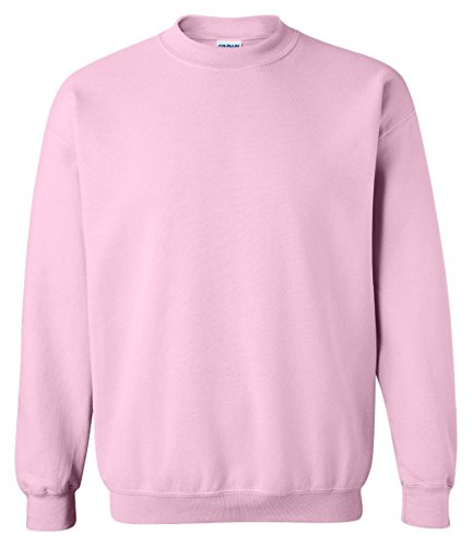 Photo de GILDAN 50/50 Adult Crewneck Sweat Maillot de survêtement, Rose Clair, M Homme