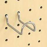 和気産業(Waki Sangyo) ボードフックダブル 穴あきボード専用 ステンレス 壁面収納 棚 ディスプレイ 小物掛け 2本入 50mm ANB-014