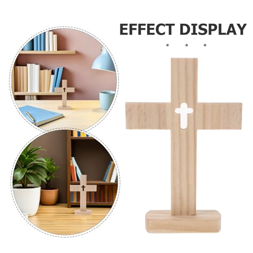 Cruces de madera para altar TOGEVAL pack de 5 piezas artesanales 3