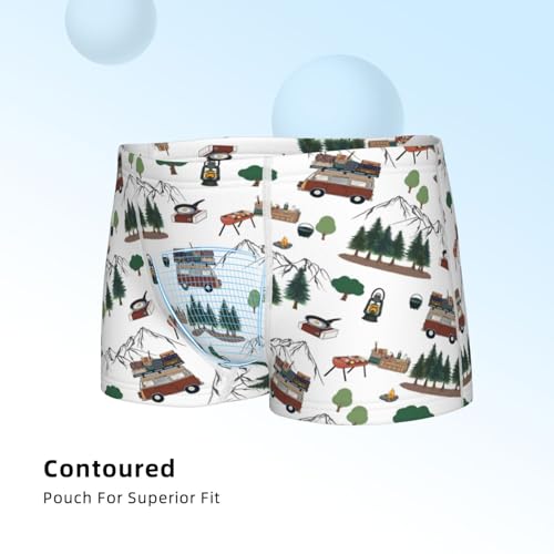 Boys' Cotton Boxer Brief Soft Underwear-Camping Caravan4