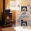 Zettfuly Wood Stove Steamer Humidifier, 2.5 Quart Cast Iron Pot with Porcelain Enamel Coating & Lattice Top, Rust Resistant, Decorative Humidifier for Fireplace, Home Indoor Use (Black) #5