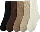 BomKinta Women Winter Solid Boots Socks Thick Warm Wool Socks Crew Socks