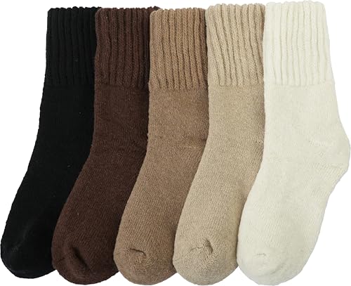 Image of BomKinta Boot Socks for Women Winter Solid Thick Warm Socks Cozy Crew Socks Christmas Gift