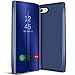 Produktbild Conie MF1612 Mirror Flip Kompatibel mit iPhone 6 / 6S, Mirror Case Hülle Standfunktion Spiegel Effekt Flip Cover One Touch Bedienung für iPhone 6 / 6S Bookcover Blau