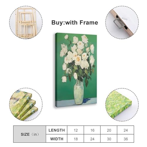 Impression sur toile vase botanique et fleurs mortes 40x60cm pour décoration murale - 2
