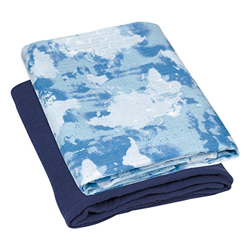Image of HonestBaby Baby 100% Organic Cotton Swaddle Receiving Blankets (2 Pack)
