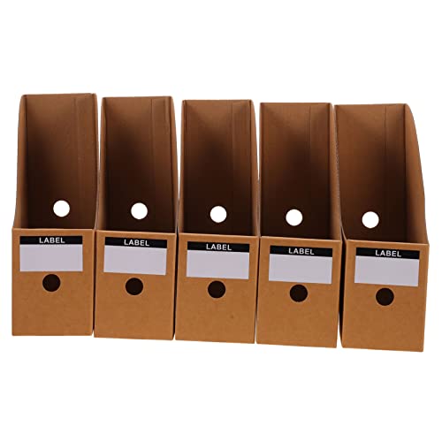 Housoutil 5Pcs Desktop Document Organizer Rack File Holder for Office Decor Efficient Storage for Letters Folders for Home Classroom Use