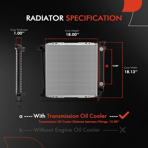 Image of A-Premium Engine Coolant Radiator Compatible with Ford, Mazda Models