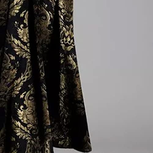 Women's Casual Dresses Plus Size Color Block Long Sleeve Dress Loose Fit Boho Floral Print Flowy Swing Maxi Dress3