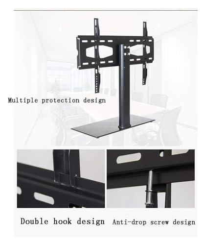 Soporte móvil para TV con ruedas, ajustable y universal miniatura 4