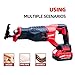 DOGTOOTH 21V MAX Cordless Saber Reciprocating Saw Set or Wood & Metal Cutting, Compatible with Makita 18V Battery, 4*Tool-Free Blades, 2*Li-ion Batteries, Charger