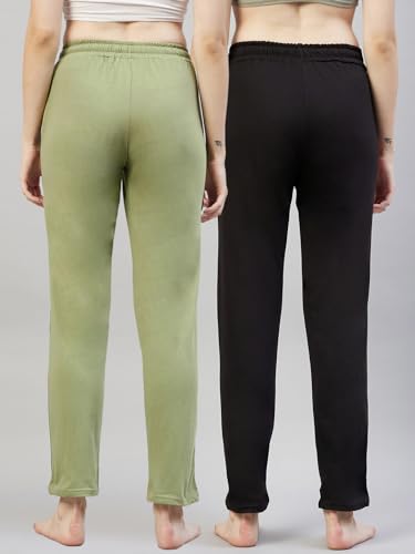 Image of BLINKIN Women Cotton Stribed Casual Style Pyjamas|Lowers With 2 Side Pockets : Ideal For Night Wear & Comfort Wear - The Ultimate Relaxed Fit Track Pants (Combo-608)
