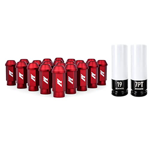 Image of Mishimoto MMLG-125-20LRD Aluminum Locking Lug Nuts M12x1.25, 20pc Set, Red