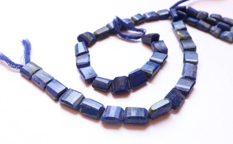 Perles en lapis-lazuli véritables facettées pour création durable - 5