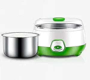 Electric Yogurt Maker and Rice Cooker, Home Appliance with Stainless Lid, Green