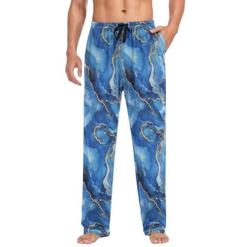 Blue Marble Men’s Pajama Bottoms Comfortable Relax Fit Lounge Pants