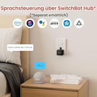 SwitchBot Smart Bluetooth Switch Toggle (Wiederaufladbar) - Fingerbot für Schalter, 1,0kgf, USB-C, App-Timer, fügen Sie Hub hinzu für Alexa, Siri & Matter, Schwarz – Ansicht 8