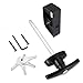 QANVEE Shed Door Latch T-Handle Lock Kit with 4 Keys,Storage Barn Shed Door Hardware Lock Set 4½