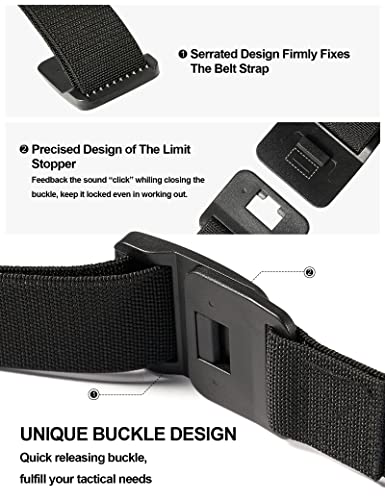Mens Stretch Web Belt, Mens Casual Belt for Jeans,Golf or the Hiking, Width 1.5"3