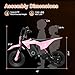 BLAZEGO EK2 Kids Electric Dirt Bike, 350W Motor, 15 MPH Max Speed, 36V 5.2Ah Lithium Battery 12 Miles Max Range, Electric Motorcycle for Kids Aged 5-10, Pink