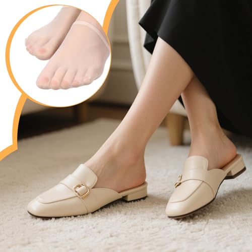 6Pairs Toe Topper Socks Women Teo Liner Half Socks Women's Toe Topper Sockes No Show Liner Half Sock for Heels Non Slip Liners Toes Covers for Mules Cushion Bottom Toes Cover Halfs Sock2