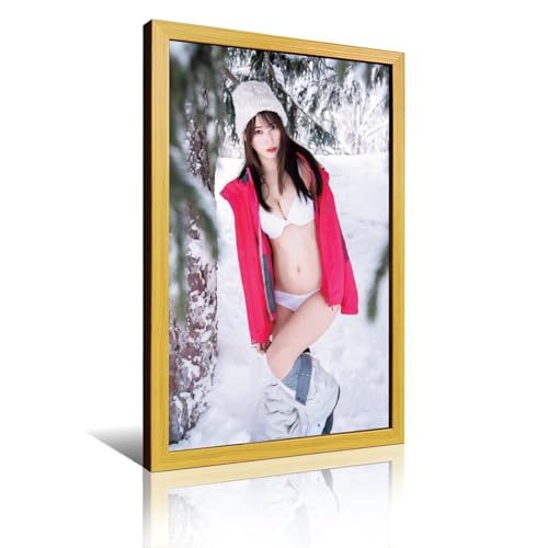 ᕽ仍|X^[ KXA[ou }bg̃|X^[ t[A͂ȃR[i[̎ʐ^t[AM[̕ǂ̊zS[h A~jEʐ^t[ Wooden Frame-style 24x36inch(60x90cm)