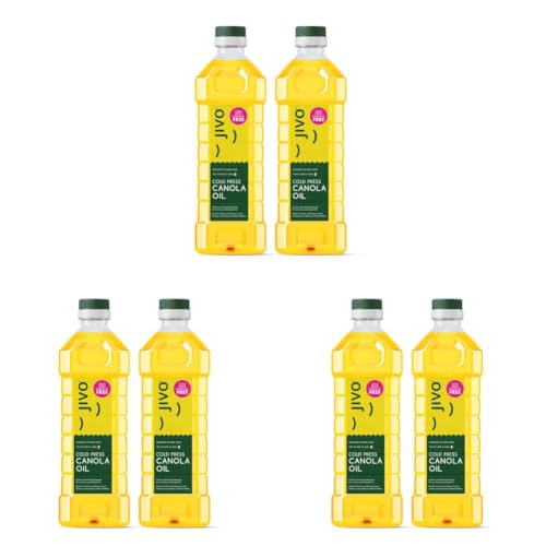 Image of JIVO Canola Cold Pressed Edible Oil 1+1 Litres | Cooking Oil for Daily Use, Ideal for Roasting, Frying, Baking & All Types of Cuisines | Cold Pressed Oil for Cooking (Pack of 3)