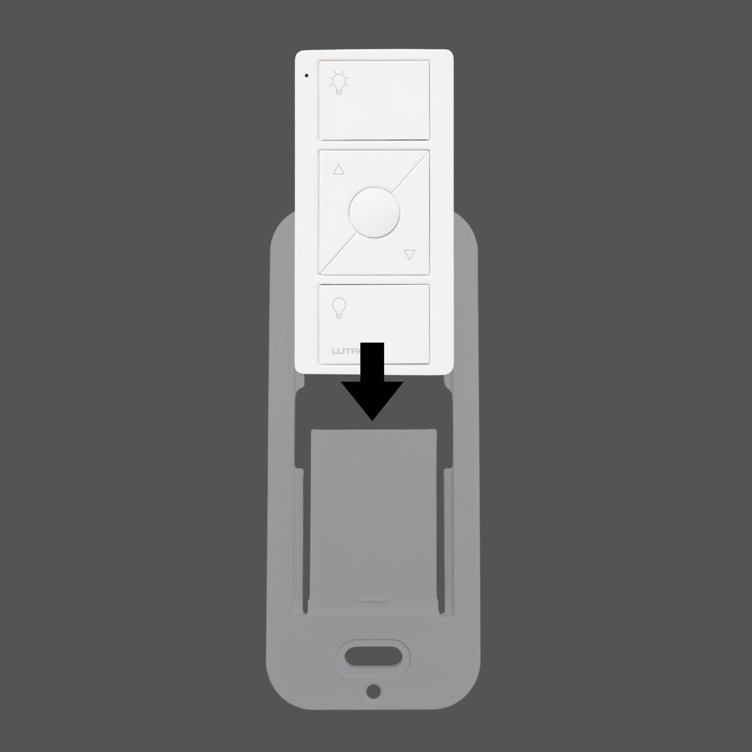 Wall Mount Brackets for Lutron Caseta Pico Remote Wallplate Brackets for Lutron Caseta Pico Remote (White Three Piece)