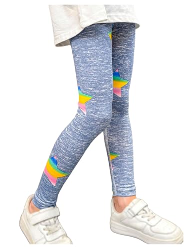 SHENHE Girl's Star Printed Leggings Full Length Elastic Waist Pull On Going Out Tight Pants