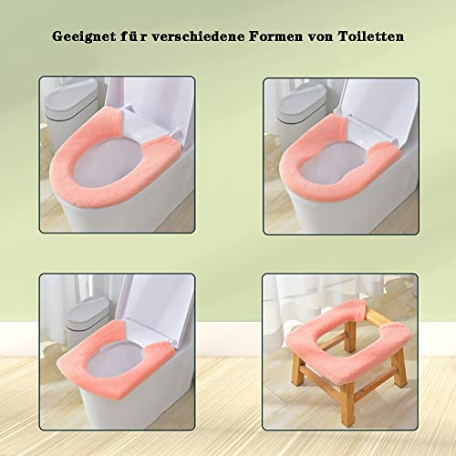 Volicph WC-Sitzbezug Universal Waschbar Toilettensitzabdeckung Wärmer WC Sitzbezüge Badezimmer weiche Toilettensitzbezug Wc Toilettensitz Wärmer Pad