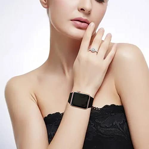 4 Pack Proworthy Stretchy Solo Loop Bands Strap Compatible For Apple Watch Band 38Mm 40Mm 41Mm, Women Men Elastic Silicone Sports Band Replacement Wristband For Iwatch Series Ultra/Se/8/7/6/5/4/3/2/1 [M, Starlight,English Lavender,Ginger,Black] #TOP3