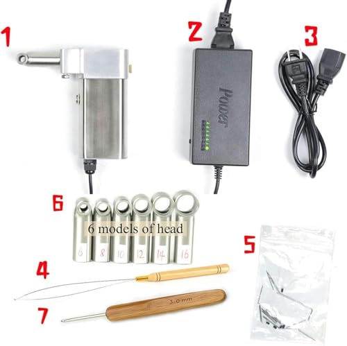 Machine à dreadlocks électrique portable pour tressage de cheveux synthétiques et extensions - 8