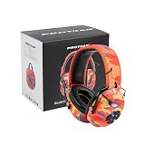 Bluetooth Earmuffs 25dB Noise Reduction,Ear Protection with Portable Waterproof Hard Case,Rechargeable Safety Headphone for Mowing,Workshop,Woodworking,Outdoor Work(Orange)