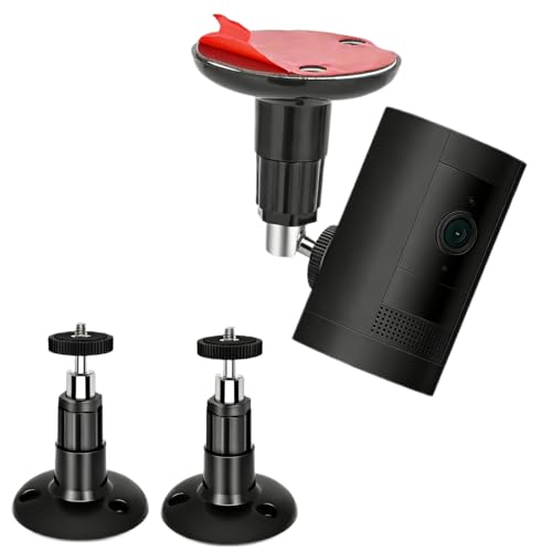 2 Pack Adjustable Security Wall Mount for Ring Stick Up Cam & Ring Outdoor Cam Plus, Indoor Outdoor Mount Bracket for Arlo HD/2/3/4, Ceiling Mount Kit, VHB Adhesive or Screw, No Drill