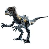 Mattel JURASSIC WORLD Track 'N Attack Indoraptor - Hybrid-Dinosaurier, schimmernde Details, Kopfbedeckung, Brüllgeräusche, Augmented Reality, für Kinder ab 4 Jahren, HKY12