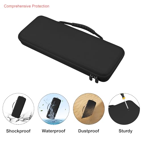 Elonbo Hard Carrying Case for Logitech POP Keys Mechanical Wireless Keyboard, Portable Bluetooth Wireless External Keyboard Travel Case Bag, Extra Mesh Pocket Fits Mouse, Included USB, Dongle, Black