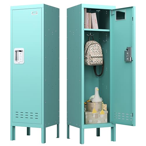 Image of BUTISOW Metal Kids Locker,Metal Cabinet Storage Lockers,Lockable for Employees with Door,54 inch Height Steel Locker,Lockable Steel Locker for Children's Room, Playroom, School,Gym