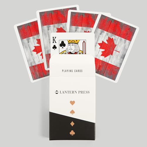 Baraja de Póker con Bandera Rústica de Canadá, 52 cartas miniatura 6
